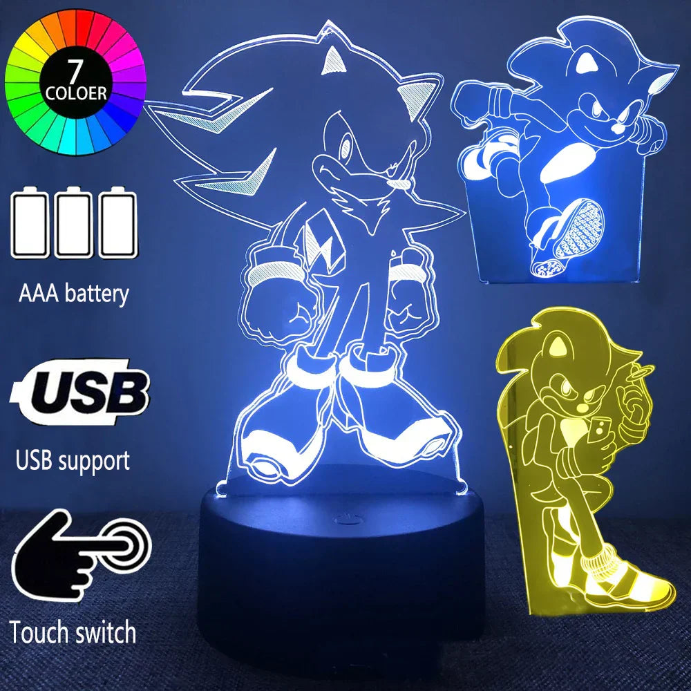 Sonic LED Lamp - Speelse Verlichting Voor Gamers