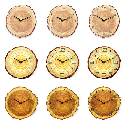 Vintage Wooden Wall Clock Modern Design Vintage Rustic Retro Clock Home Office Cafe Decoration Art Large Wall Watch