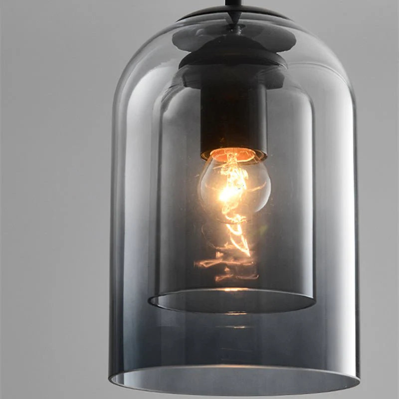 Stylish Double Glass Pendant Light - Auraglass