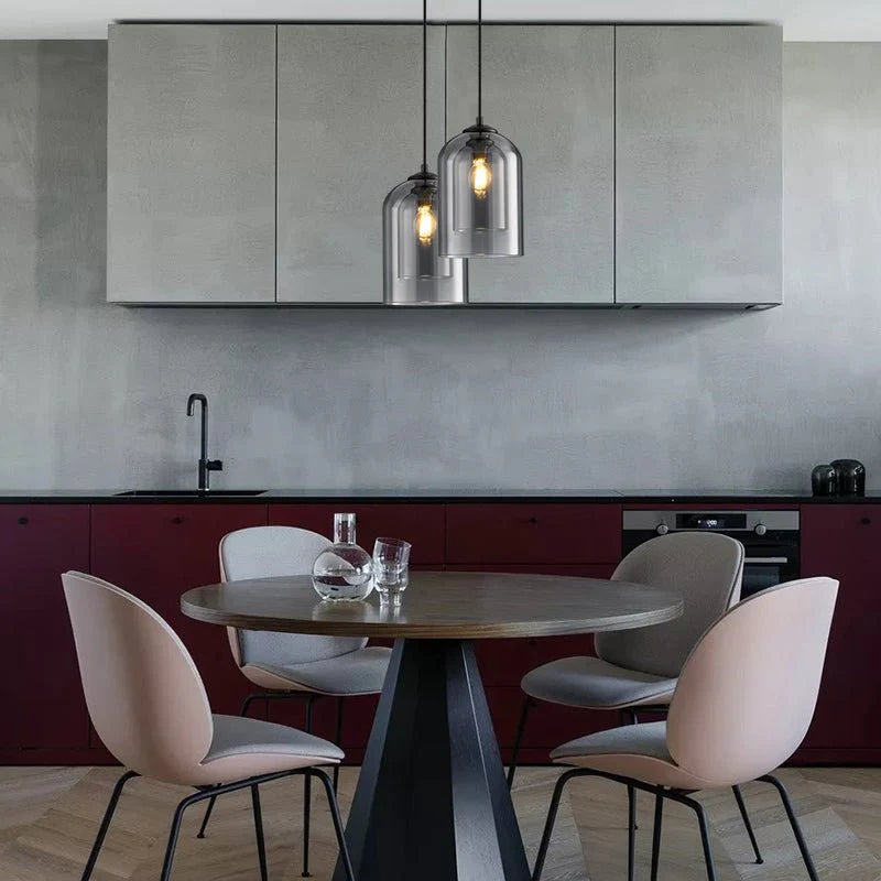 Stylish Double Glass Pendant Light - Auraglass