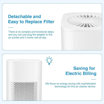 Air Purifiers for Allergies and Asthma,Ailkin  Air Cleaner for Home,Bedroom,Dust,Pets,Indoor,Office,Small Room,Mini Portable Desktop Air Purifier for Smoke Odor