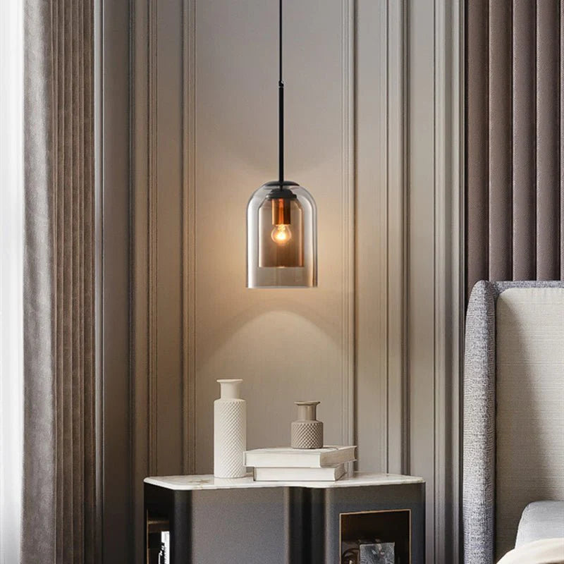 Stylish Double Glass Pendant Light - Auraglass