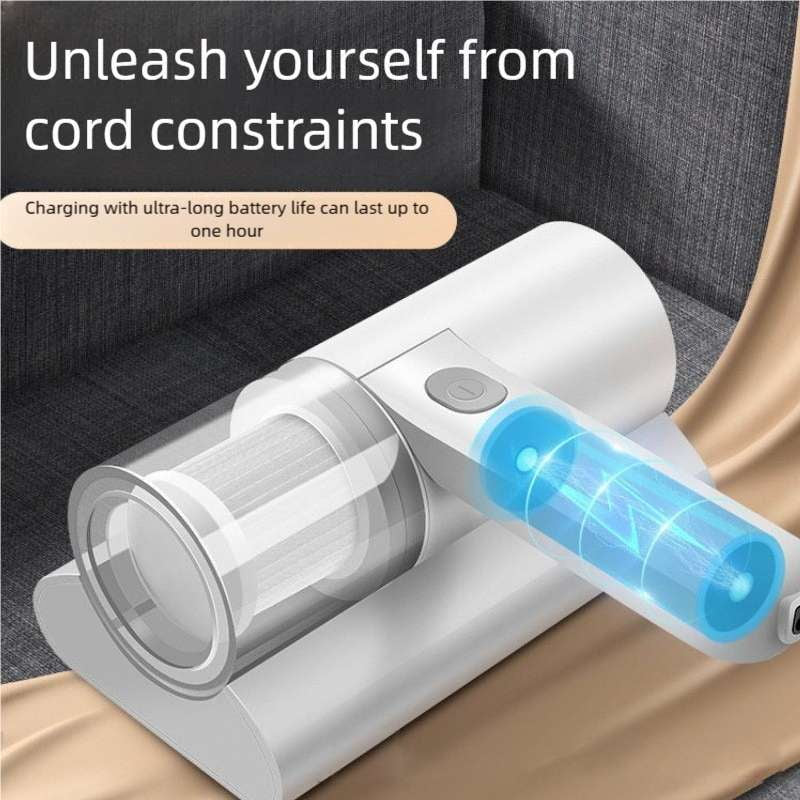 Puseky 20000Pa Bed Vacuum Cleaner, Powerful Mattress Vacuum Cleaner for Mattress, Bed, Cloth Sofas, Pillows, Carpets, Handheld Cordless Vacuum Cleaner, Wireless Mite Remover Cleaning Machine