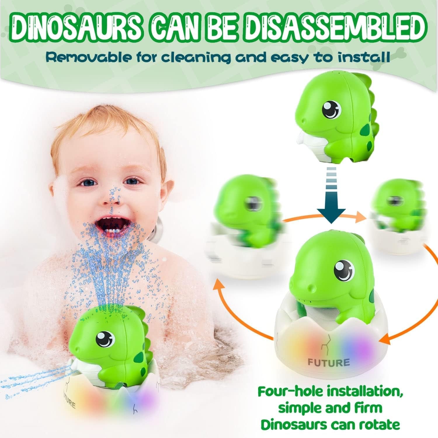 Baby Bath Toys, Rechargeable Bath Toys, Whale Spray Water Bath Toy, Sprinkler Bathtub Shower Toys for Toddlers Kids Boys Girls, Pool Toy for Baby