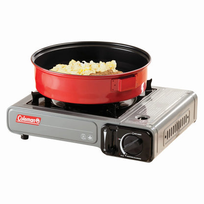 Tabletop Butane Gas Camping Stove, 1-Burner, Gray